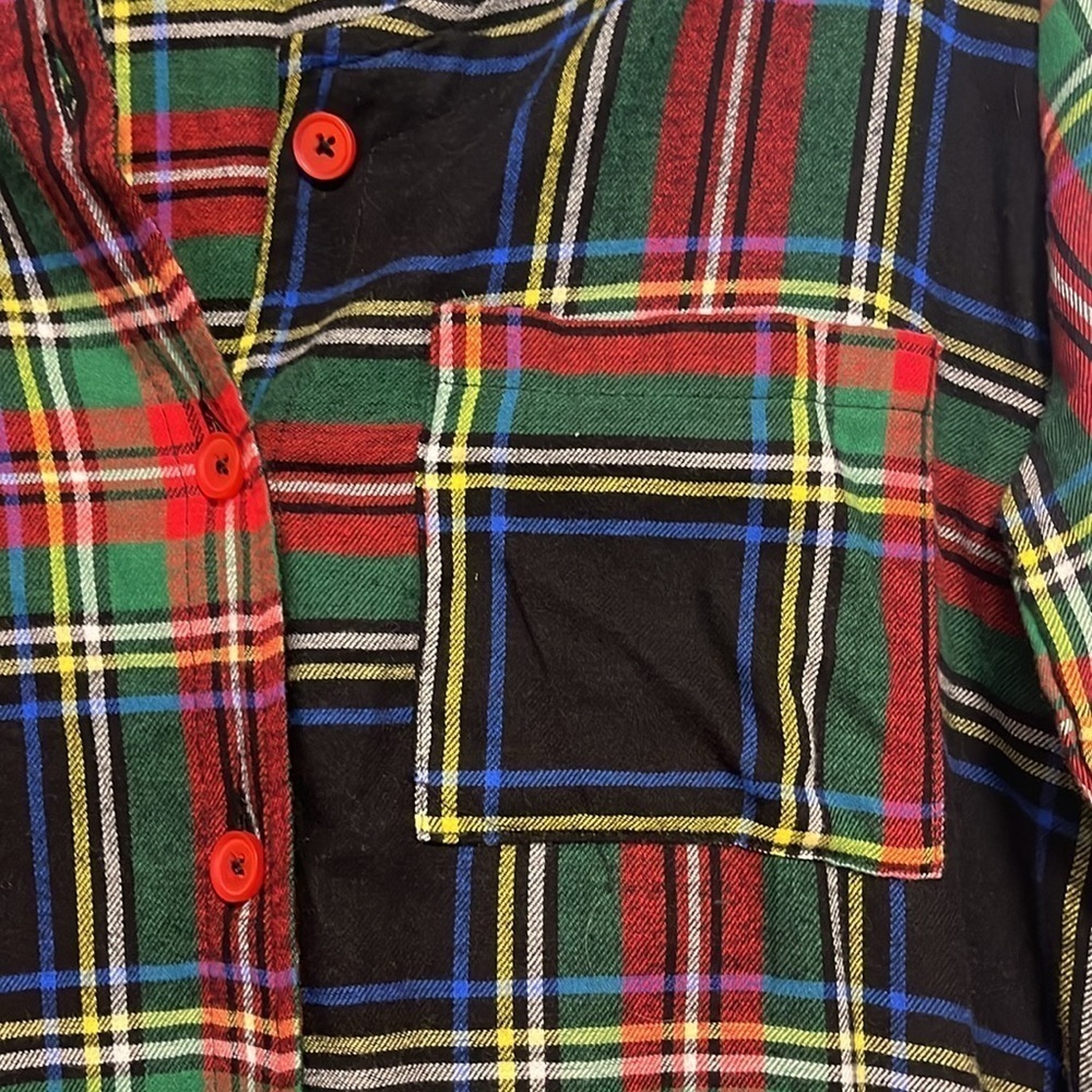 ⭐️ NWOT- Tahari Long Sleeve Collared Plaid Ballet Nightshirt - size Small - Picture 3 of 7